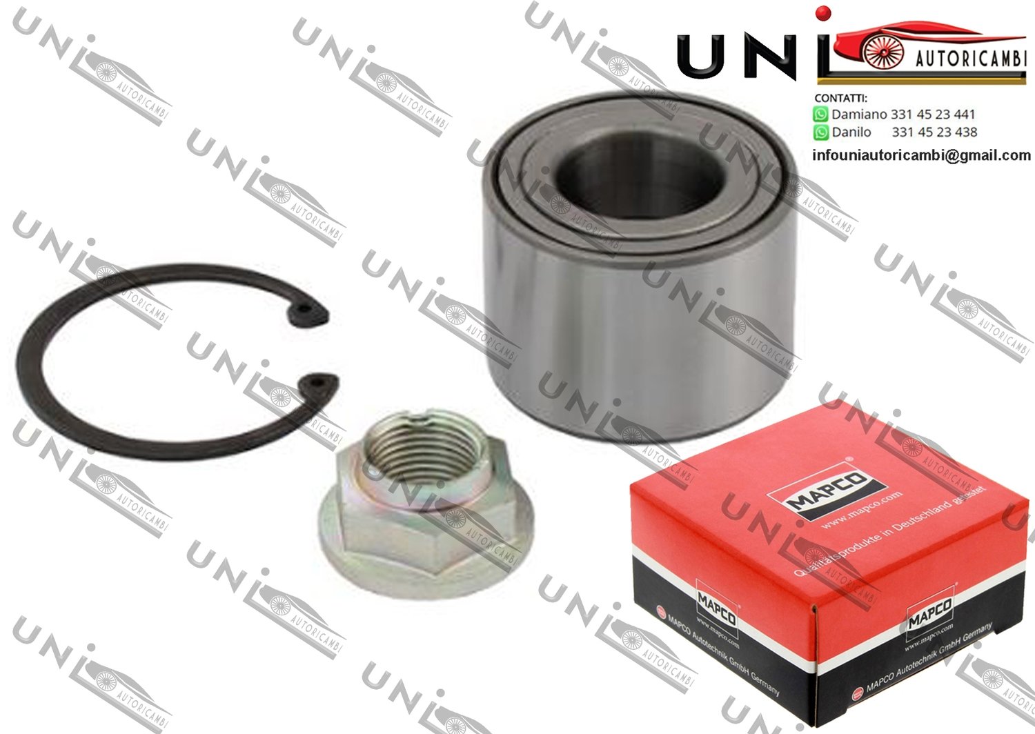 Kit Cuscinetto Ruota Assale Posteriore Bilaterale / Nissan Primastar Autobus / Furgonato da 2001 / Opel Vivaro Combi / Furgonato / Pianale piatto / Telaio da 2001