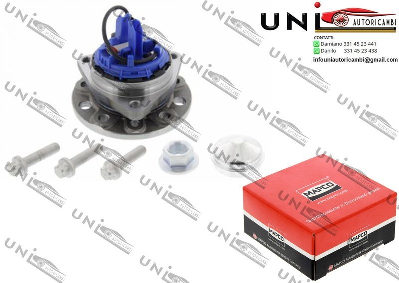 Kit Cuscinetto Ruota Assale Anteriore Bilaterale / Opel Astra H / Furgonato / GTC / Station wagon / TwinTop da 2004 / Opel Zafira B da 2005 / Vauxhall Zafira Mk II da 2005