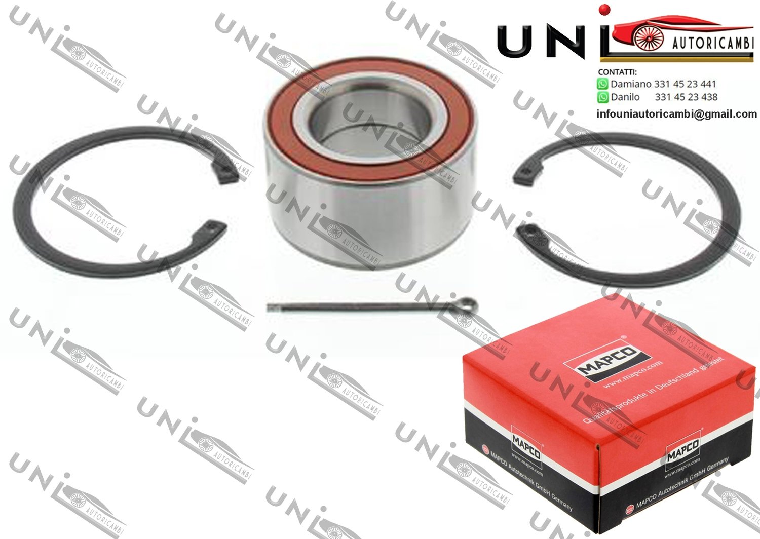 Kit Cuscinetto Ruota Assale Anteriore Bilaterale / Daewoo Cielo da 1994 / Daewoo Espero da 1991 / Daewoo Nexia / Tre volumi da 1995 / Opel Ascona C / 2 volumi / Coda spiovente da 1981