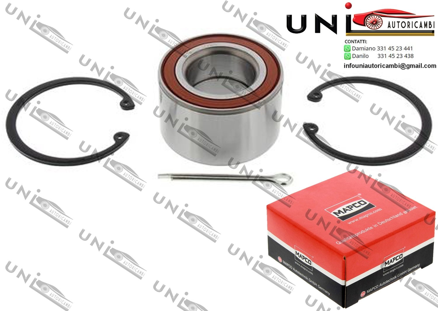 Kit Cuscinetto Ruota Assale Anteriore Bilaterale / Opel Ascona C / 2 volumi / Coda spiovente da 1981 / Opel Kadett D / Station wagon da 1979 / Opel Vectra A / 2 volumi / Coda spiovente da 1988