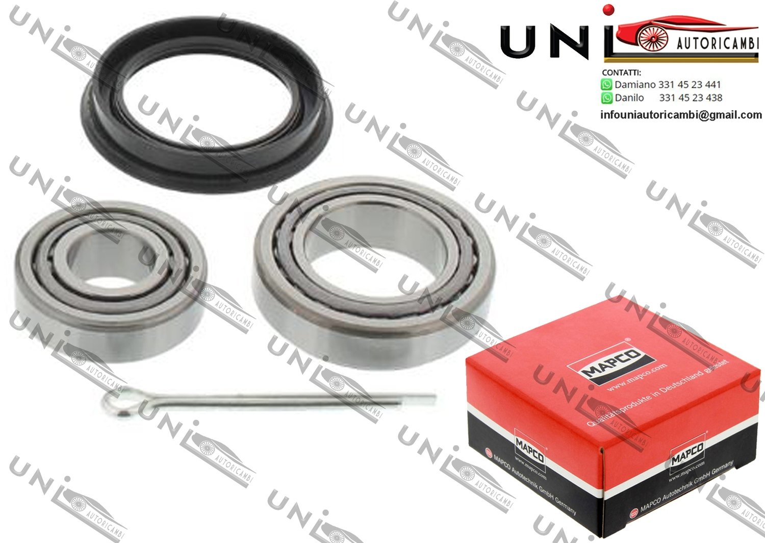 Kit Cuscinetto Ruota Assale Ant. / Post. Bilaterale / Daewoo Cielo da 1994 / Daewoo Espero da 1991 / Daewoo Lanos / Tre volumi da 1997 / Daewoo Nexia / Tre volumi da 1995