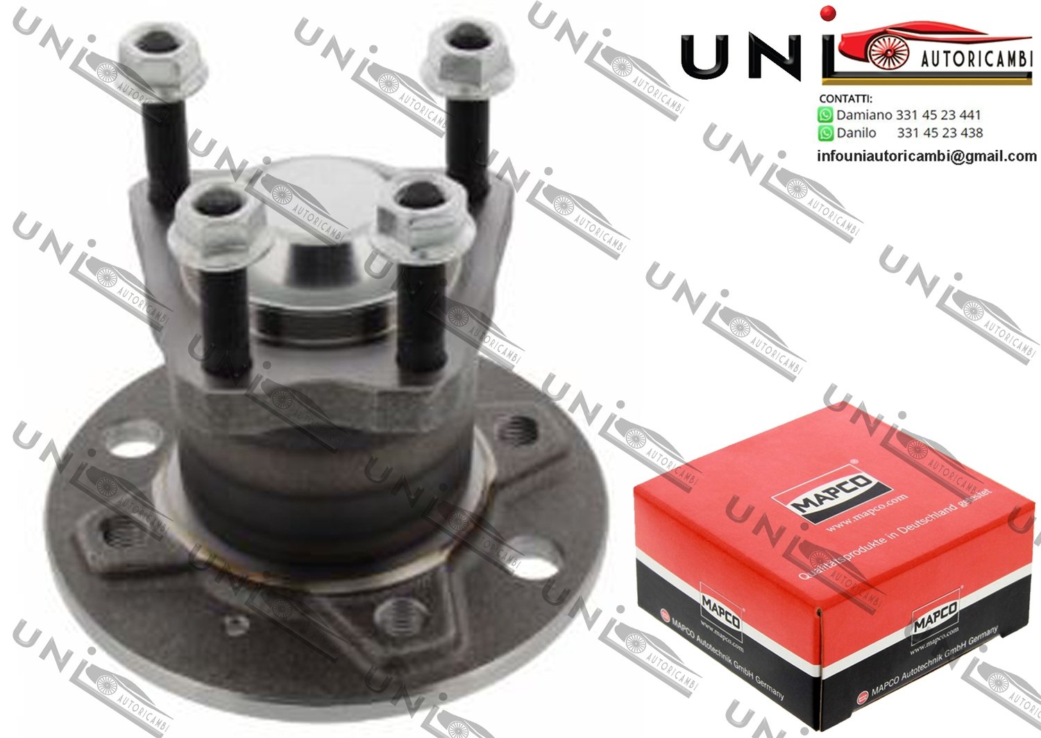 Kit Cuscinetto Ruota Assale Posteriore Bilaterale / Opel Combo Cassone / Furgonato / Promiscuo / Tour da 2001 / Opel Vectra A / 2 volumi / Coda spiovente da 1988 / Vauxhall Meriva Mk I da 2003