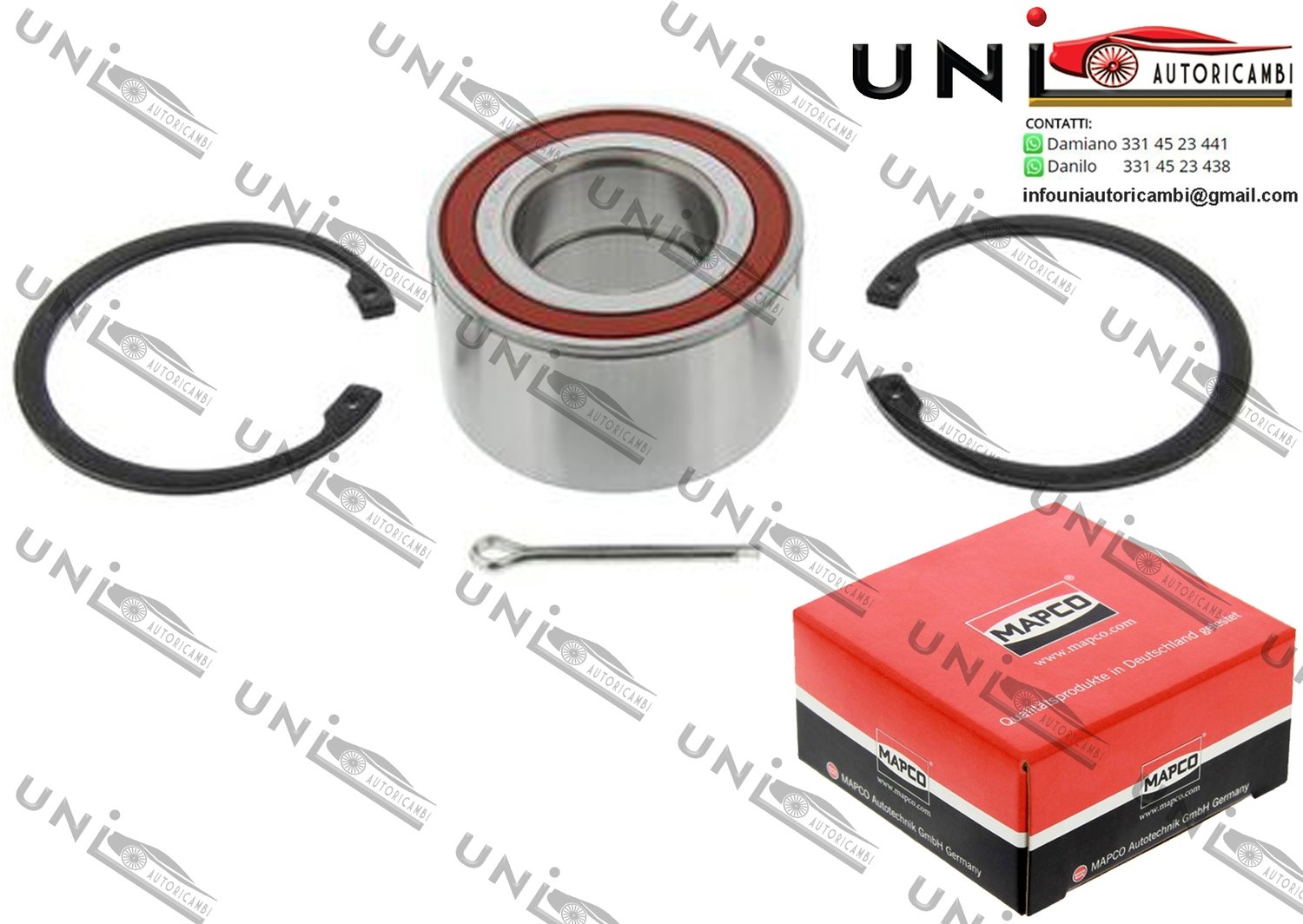 Kit Cuscinetto Ruota Assale Ant. / Post. Bilaterale / Opel Calibra A da 1990 / Opel Omega B da 1994 / Opel Vectra A / 2 volumi / Coda spiovente da 1993