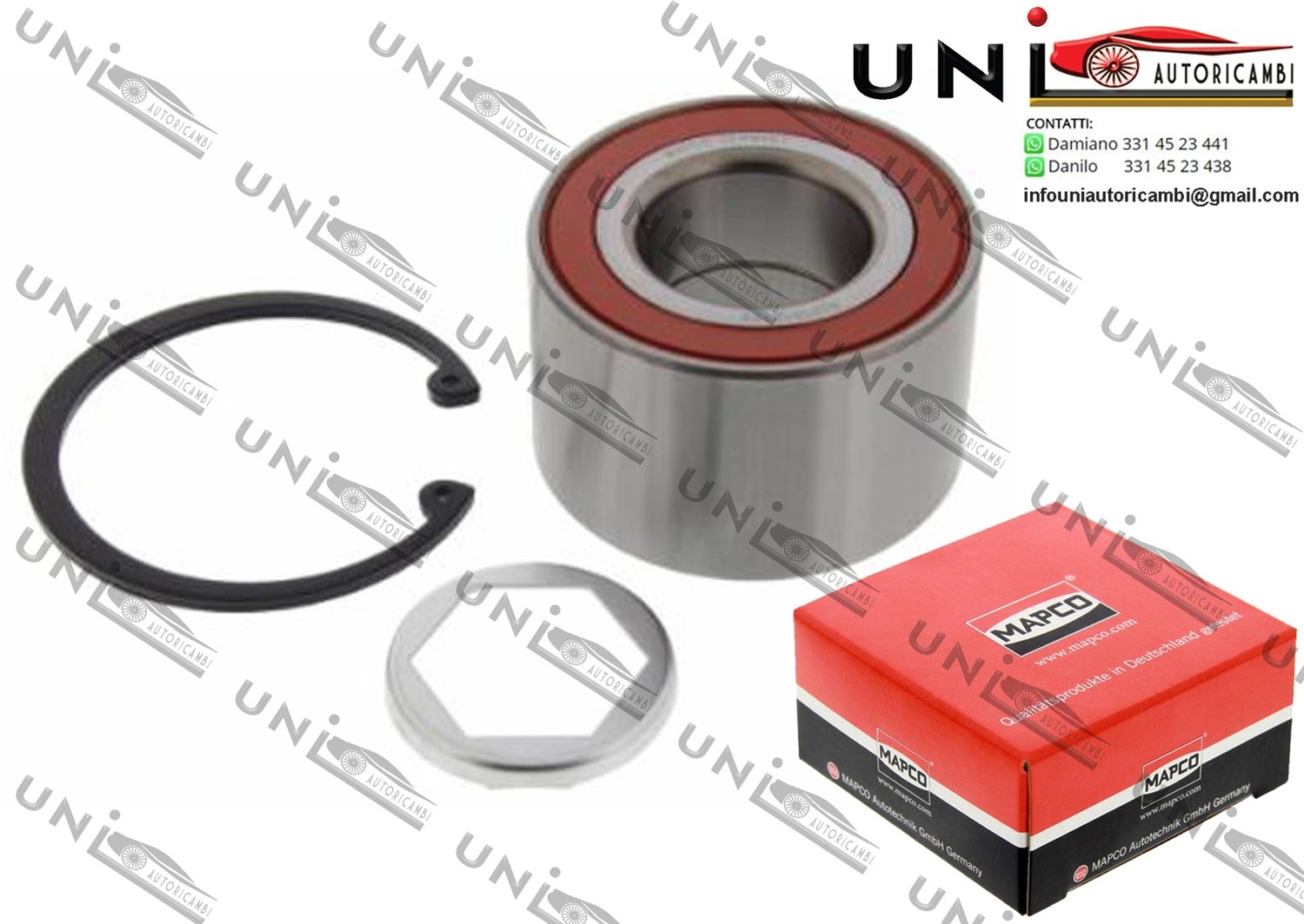 Kit Cuscinetto Ruota Assale Posteriore Bilaterale / Opel Calibra A da 1990 / Opel Omega A / Station wagon da 1986 / Opel Omega B / Station wagon da 1994 / Opel Senator B da 1987