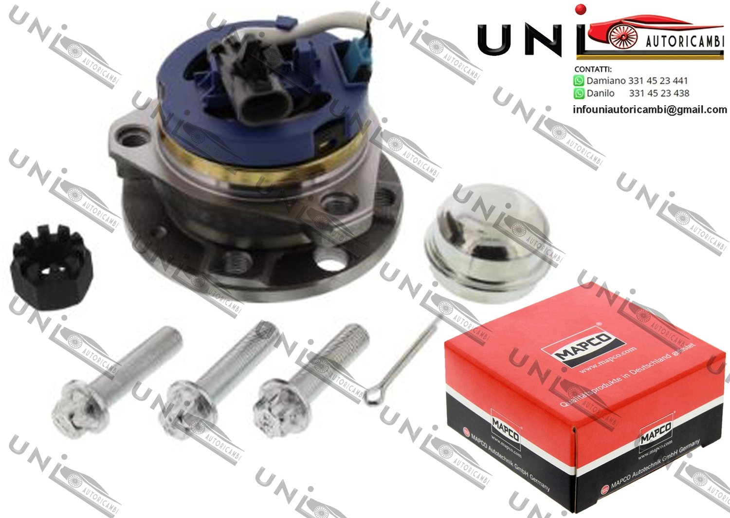 Mozzo Ruota con Cuscinetto Ruota Assale Anteriore Bilaterale / Vauxhall Astra Mk IV 2 volumi / Coda spiovente / Cabriolet / Coupé / Station wagon / Tre volumi da 1998 / Vauxhall Astravan Mk IV da 1998