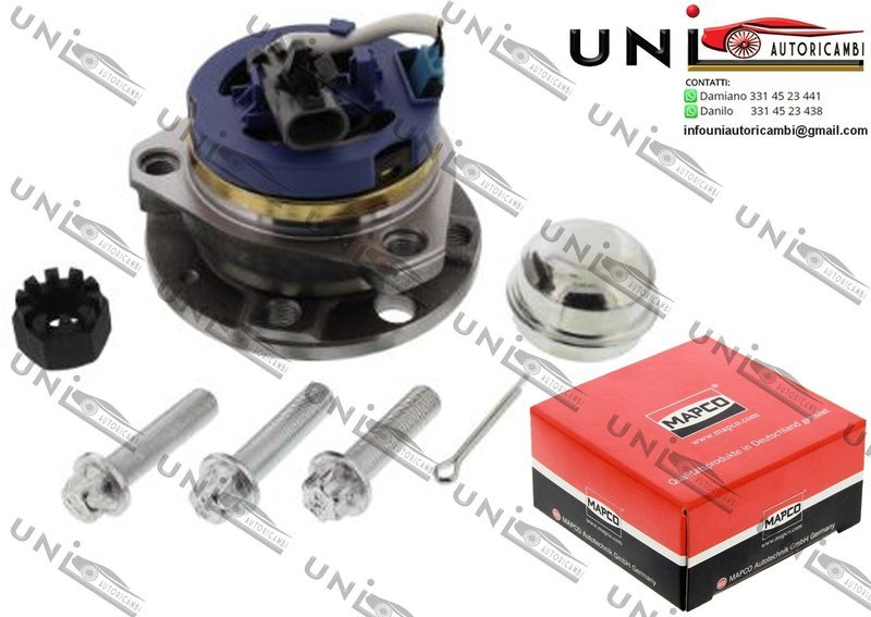 Mozzo Ruota con Cuscinetto Ruota Assale Anteriore Bilaterale / Vauxhall Astra Mk IV 2 volumi / Coda spiovente / Cabriolet / Coupé / Station wagon / Tre volumi da 1998 / Vauxhall Astravan Mk IV da 1998