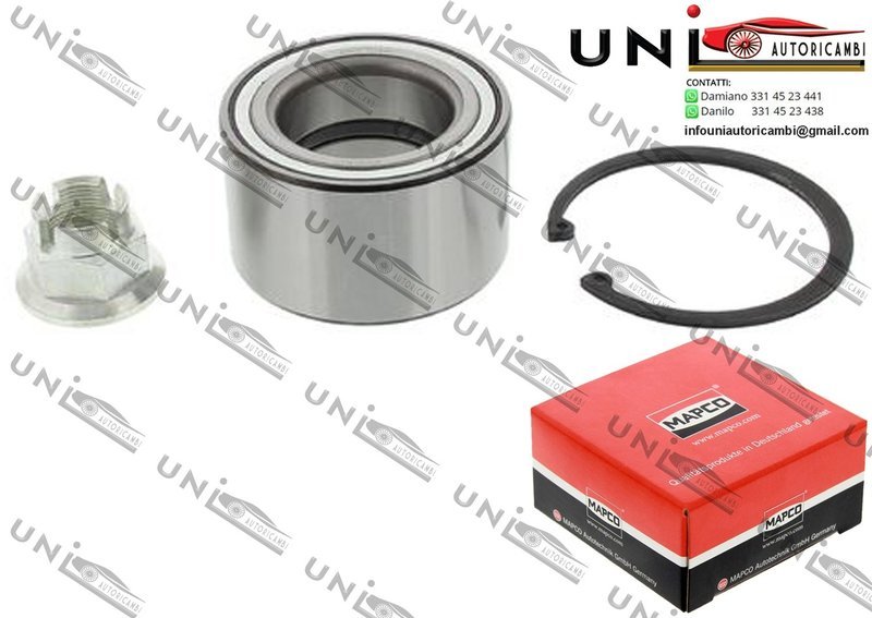 Kit Cuscinetto Ruota Assale Anteriore Bilaterale / Nissan Interstar Autobus / Furgonato / Pianale piatto / Telaio da 2002 / Vauxhall Movano Mk I Chassis / Cab / Combi / Van da 1998