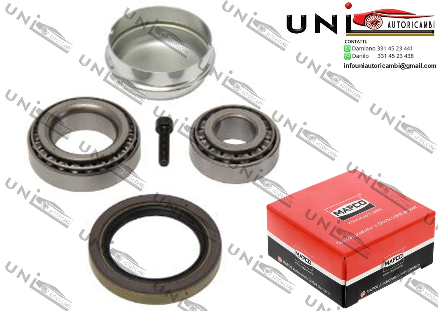 Kit Cuscinetto Ruota Assale Anteriore Bilaterale / Mercedes-Benz Classe CLC da 2008 / Mercedes-Benz Classe E Cabriolet / Coupé da 2009 / Mercedes-Benz CLK /Cabriolet da 2002 /Mercedes-Benz SLK da 2004