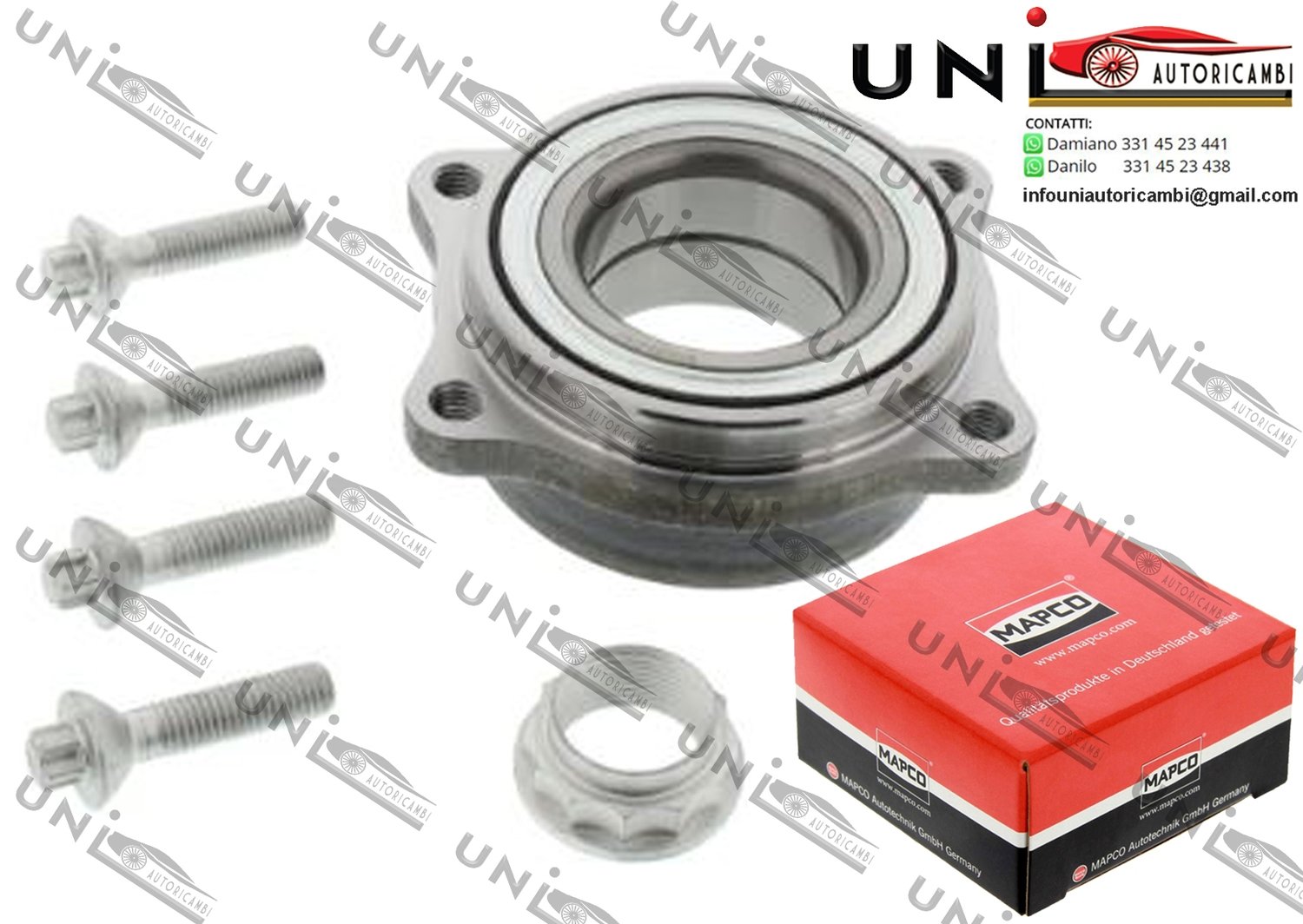 Kit Cuscinetto Ruota Assale Posteriore Bilaterale / Mercedes-Benz Classe E Cabriolet / Coupé da 2009 / Mercedes-Benz SL da 2001 / Mercedes-Benz SLK da 2011 / Mercedes-Benz SLS AMG Roadster da 2011