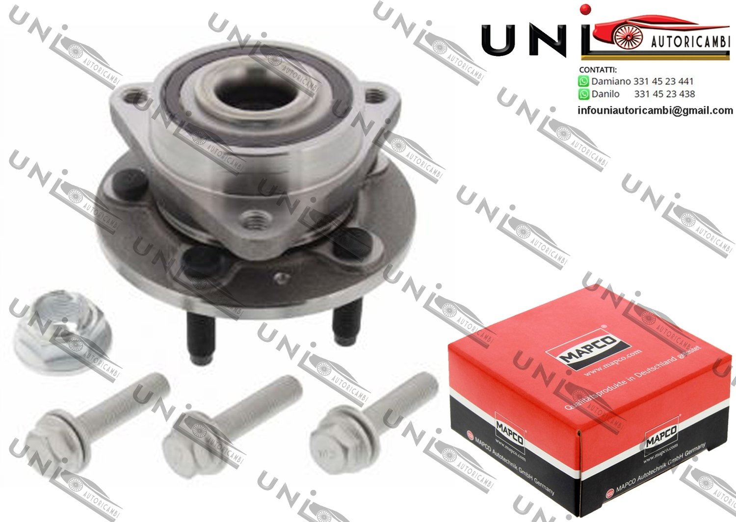 Kit Cuscinetto Ruota Assale Anteriore Bilaterale / Chevrolet Cruze da 2009 / Opel Astra J / GTC / Sports Tourer / Tre volumi da 2009 / Vauxhall Astra Mk VI / GTC / Station wagon / Tre volumi da 2009