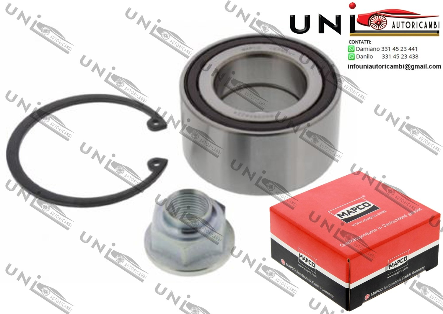 Kit Cuscinetto Ruota Assale Anteriore Bilaterale / Opel Agila (A) / (B) da 2003 / Suzuki Ignis II da 2003 / Suzuki Liana / Station wagon da 2001 / Suzuki Splash da 2008 / Suzuki Swift III / IV da 2005