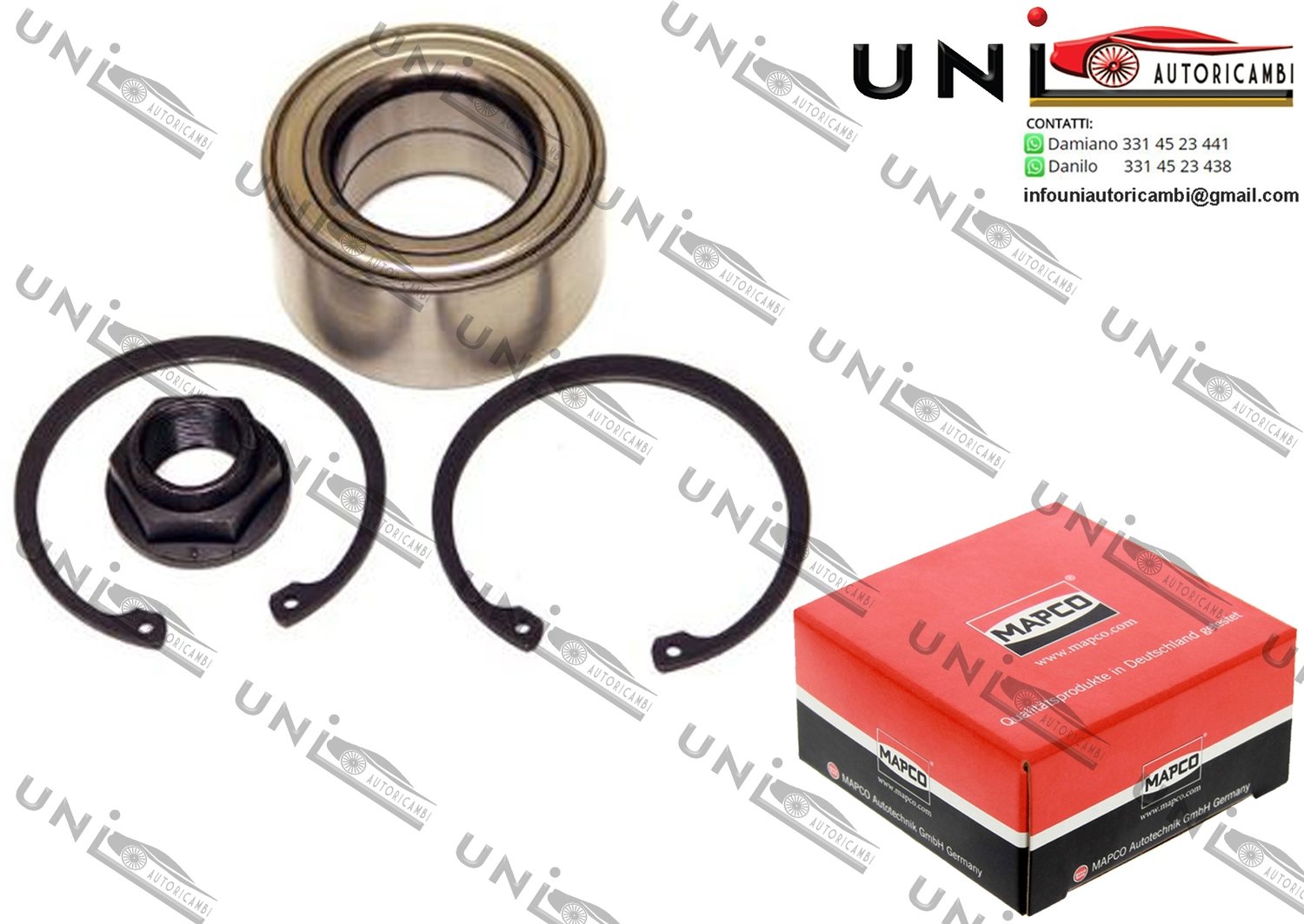 Kit Cuscinetto Ruota Assale Anteriore Bilaterale / Saab 90 da 1984 / Saab 900 I / Cabriolet / Combi Coupe / II da 1978 / Saab 99 da 1974