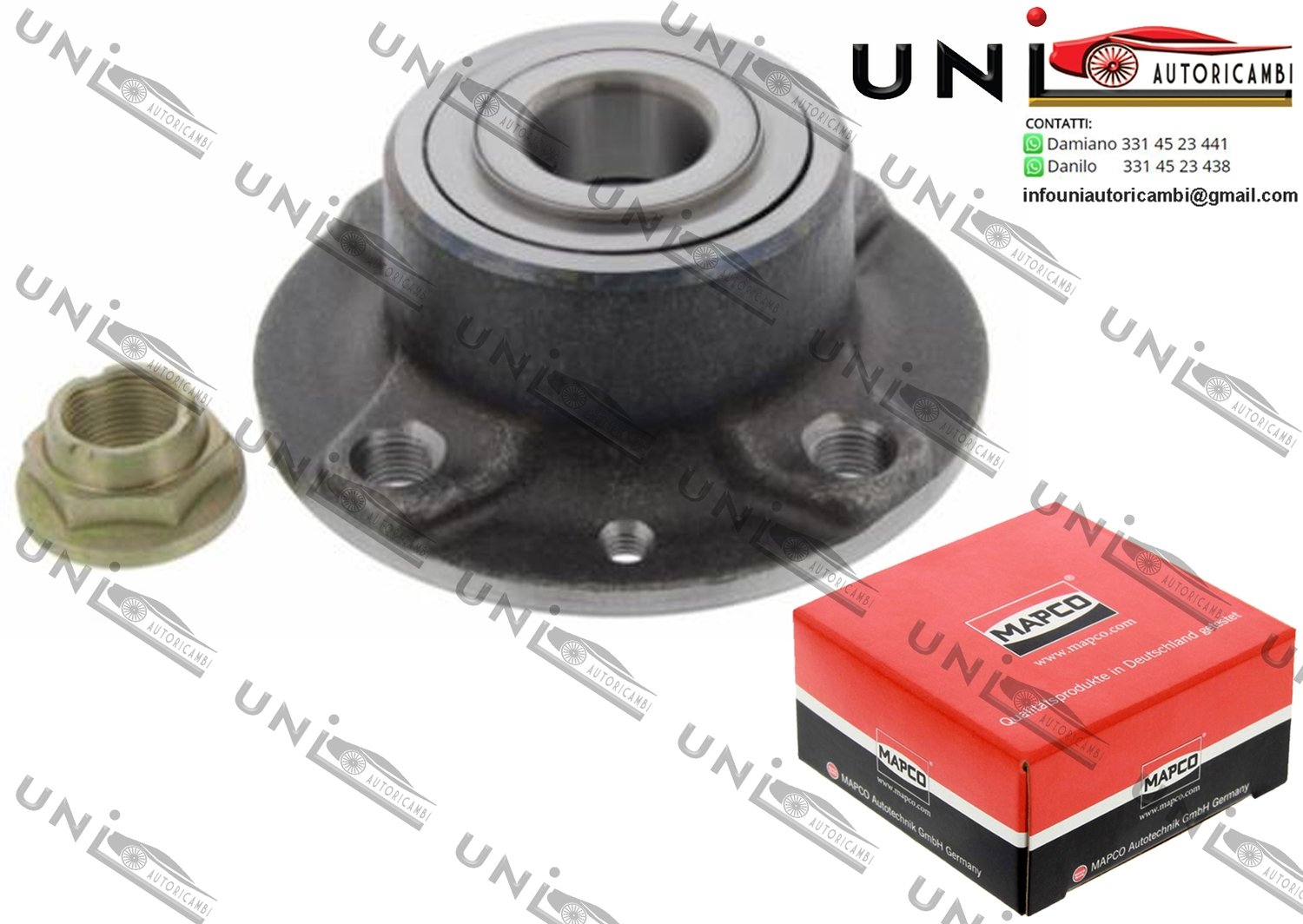 Kit Cuscinetto Ruota Assale Posteriore Bilaterale / Saab 900 I / Cabriolet / Combi Coupe / II da 1984 / Saab 9000 / 2 volumi / Coda spiovente da 1984