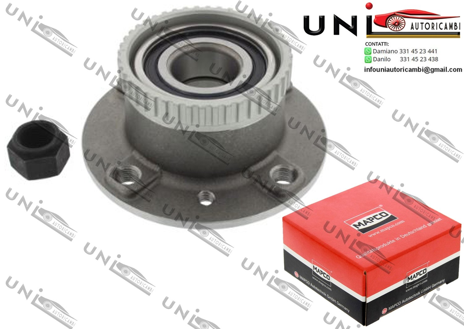 Kit Cuscinetto Ruota Assale Posteriore Bilaterale / Volvo 440 K da 1988 / Volvo 460 L da 1988 / Volvo 480 E da 1986