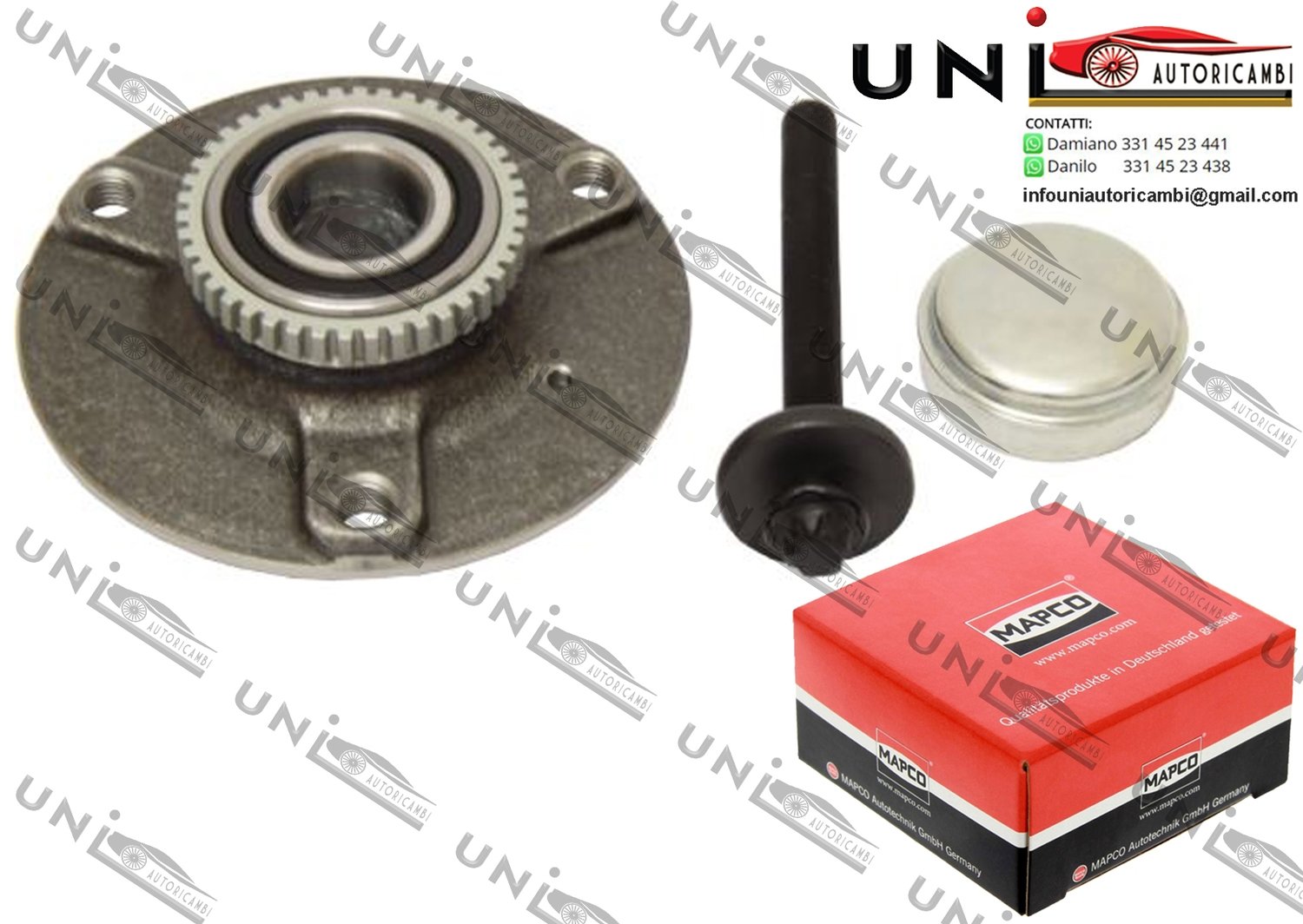 Kit Cuscinetto Ruota Assale Anteriore Bilaterale / Smart Cabrio da 2000 / Smart City-Coupe da 1998 / Smart Crossblade da 2002 / Smart ForTwo Cabrio / Coupé da 2004 / Smart Roadster / Coupé da 2003