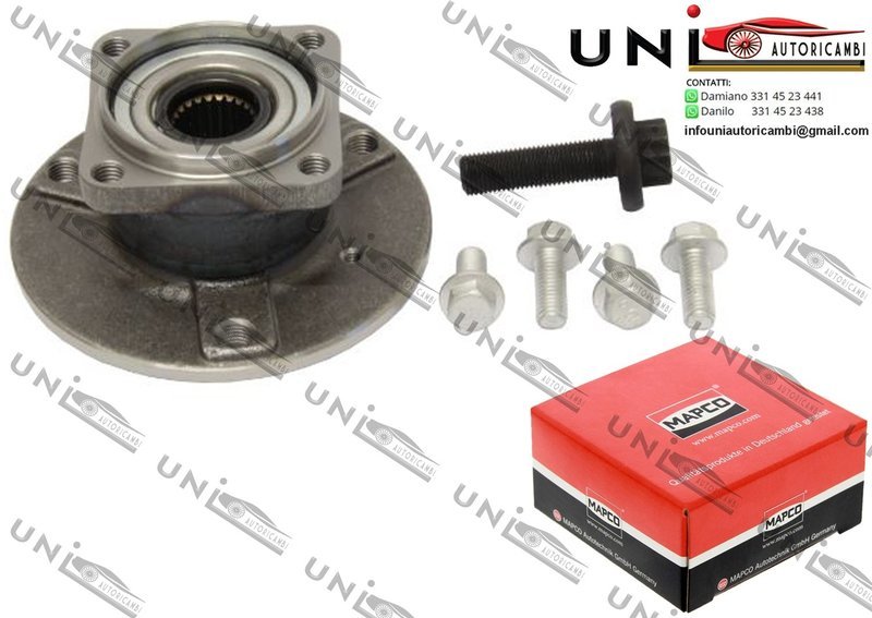 Kit Mozzo Ruota con Cuscinetto Posteriore Bilaterale / Smart Cabrio da 2000 / Smart City-Coupe da 1998 / Smart Crossblade da 2002 / Smart ForTwo Cabrio / Coupé da 2004 / Smart Roadster / Coupé da 2003