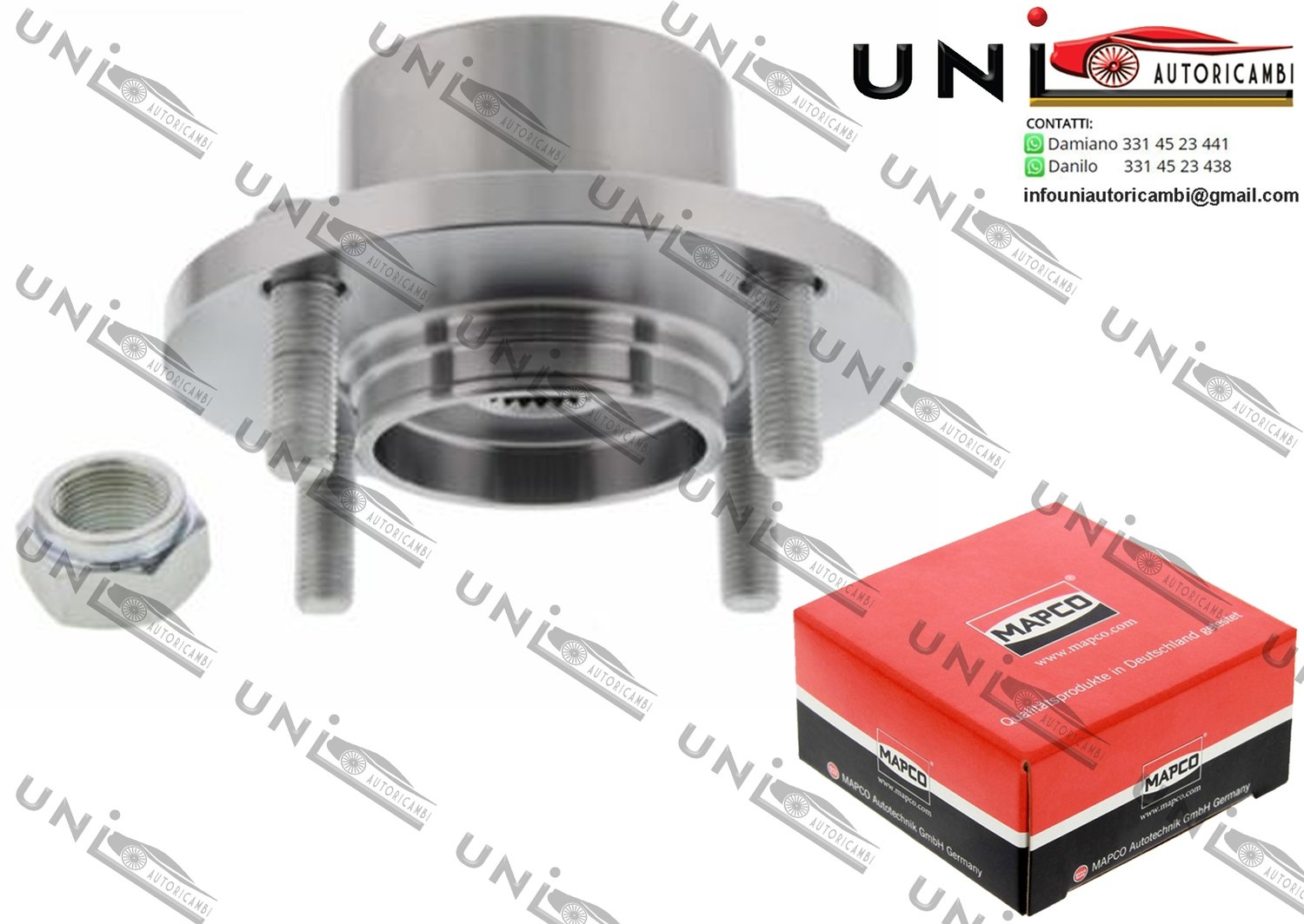 Kit Cuscinetto Ruota Assale Anteriore Bilaterale / Mitsubishi Colt CZC Cabriolet / VI da 2004 / Smart ForFour da 2004