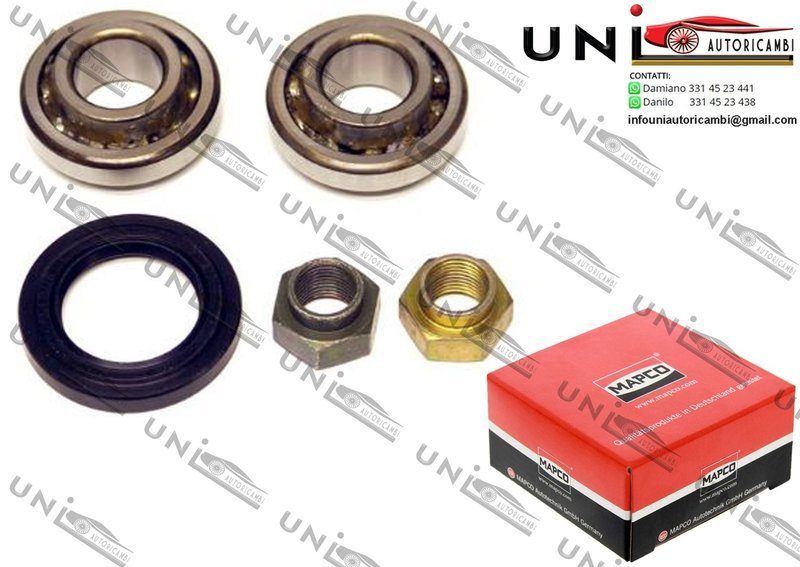 Kit Cuscinetto Ruota Assale Posteriore Bilaterale / Austin Metro da 1983 / Austin Mini da 1967 / Rover 100 / Metro / Cabriolet da 1990 / Rover Mini / Cabriolet da 1991