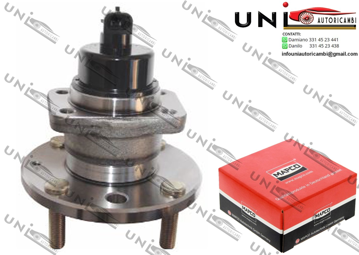 Kit Cuscinetto Ruota Assale Posteriore Bilaterale / Chevrolet Epica da 2005 / Chevrolet Evanda da 2005 / Chevrolet Lacetti da 2005 / Chevrolet Nubira Station w. / Tre vol. da 2005