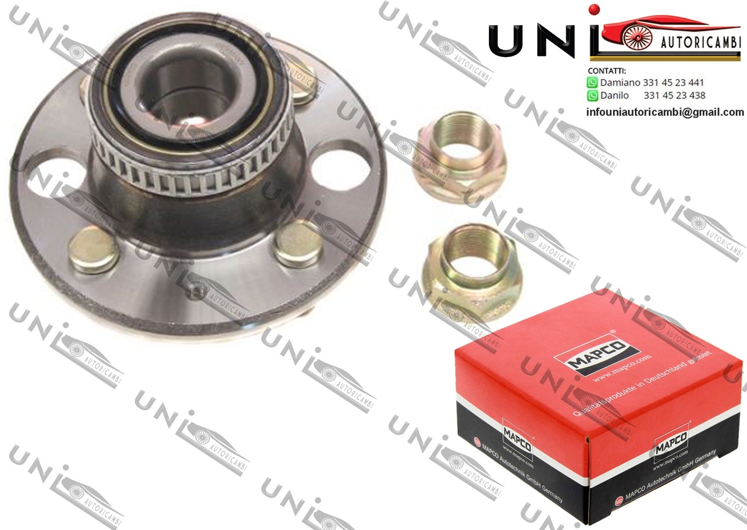 Kit Cuscinetto Ruota Assale Posteriore Bilaterale / MG MG ZR / ZS / ZS Hatchback da 2001 / Rover 200 2 volumi / Coda spiovente da 1995 / Rover 25 da 1999 / Rover 400 / 2 volumi /Coda spiovente da 1995