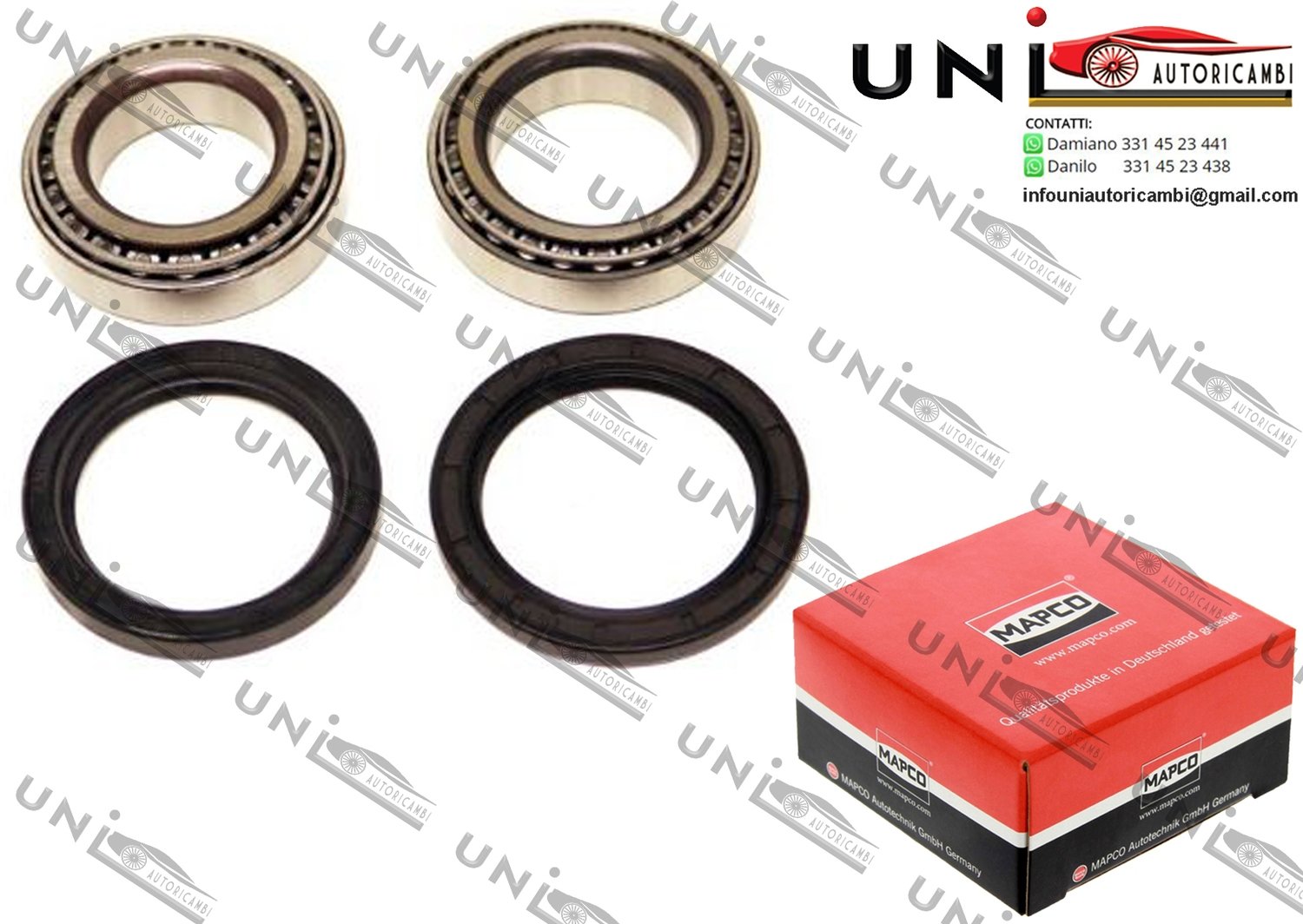 Kit 1 Cuscinetto Ruota Assale Posteriore Bilaterale Sinistro o Destro / Jaguar XJ / Coupé / XJSC Convertible da 1981 / Jaguar XK 8 Convertible / Coupé da 1996