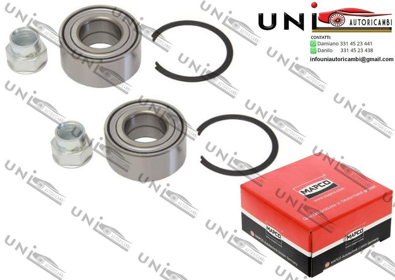 Kit 2 Cuscinetti Ruota Assale Anteriore Bilaterale Sinistro + Destro / Fiat Brava da 1995 / Fiat Bravo I da 1995 / Fiat Cinquecento da 1994 / Fiat Linea da 2007 / Fiat Marea / Weekend da 1996