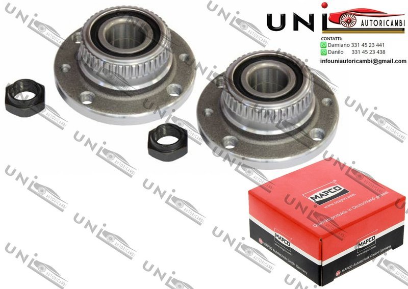 KIT 2 Mozzi Ruota Posteriori  / Alfa Romeo 145 / 146 da 1994 / Fiat Barchetta da 1995 / Fiat Brava da 1995 / Fiat Bravo I da 1995 / Fiat Marea / Weekend da 1996 / Fiat Siena da 1996 / Lancia Y da 1995