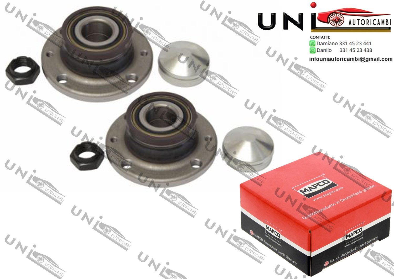 Kit Cuscinetto Ruota Assale / Abarth 500 / 595 da 2008 / Alfa Romeo 145 / 146 da 1994 / Alfa Romeo Mito da 2008 / Citroën Nemo Furgonato / Station wagon da 2008 / Fiat 500 / C da 2007