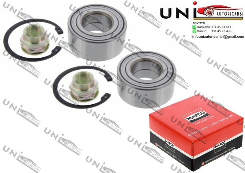 Kit Cuscinetto Ruota Assale Anteriore Bilaterale / Fiat Tipo da 1988