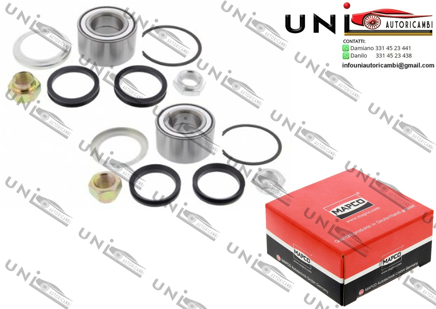 Kit Cuscinetto Ruota Assale / Seat Ibiza I da 1984 / Seat Malaga da 1984 / Seat Ronda da 1982