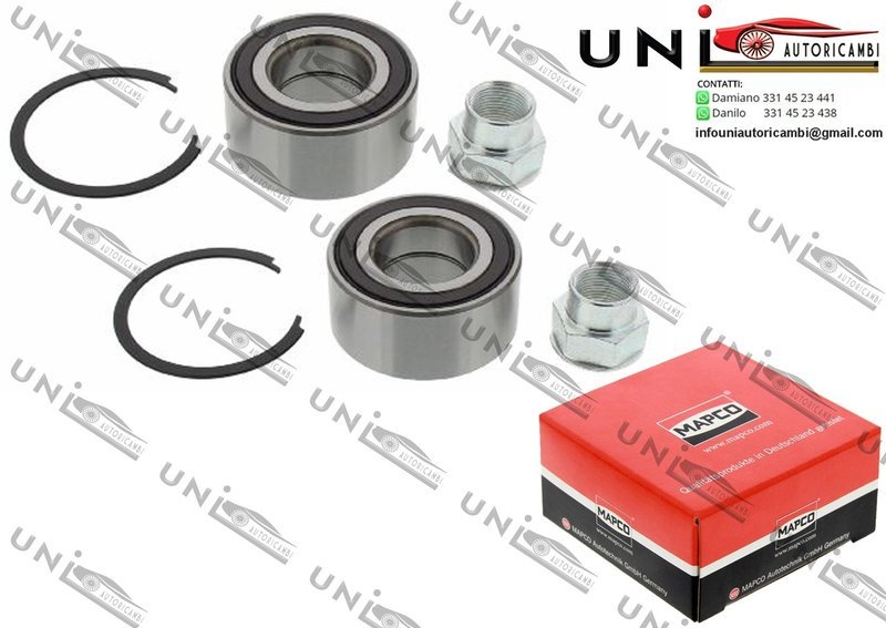 Kit 2 Cuscinetto Anteriori / Alfa Romeo Mito da 2008​ / Citroën Nemo Furgonato / Station wagon da 2008​ / Fiat Brava da 1995 / Fiat Bravo I da 1995 / Fiat Fiorino Cassone /Furgonato/Promiscuo da 2007