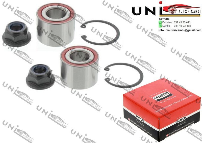 Kit Cuscinetto Ruota Assale Posteriore Bilaterale / Chevrolet Spark da 2010 / Dacia Logan / Express / MCV / Pick-up da 2004 / Dacia Sandero da 2008 / Nissan Micra C+C III / III da 2003