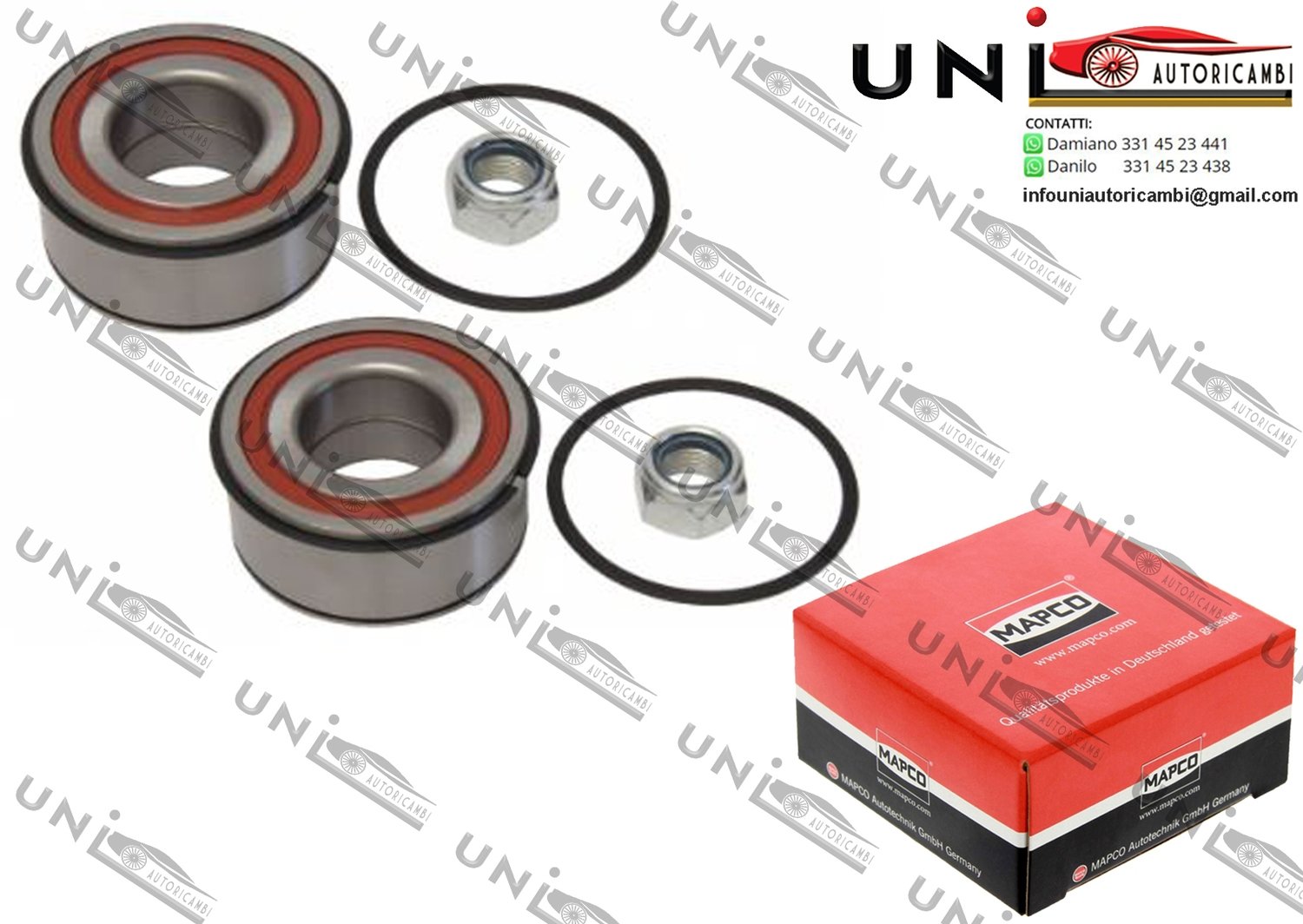 Kit Cuscinetto Ruota Assale Anteriore Bilaterale / Renault Laguna I /Grandtour da 1993 /Renault Megane I /Cabriolet /Classic /Coach da 1996 /Renault Megane Scenic da 1996 /Renault Safrane I /I da 1992