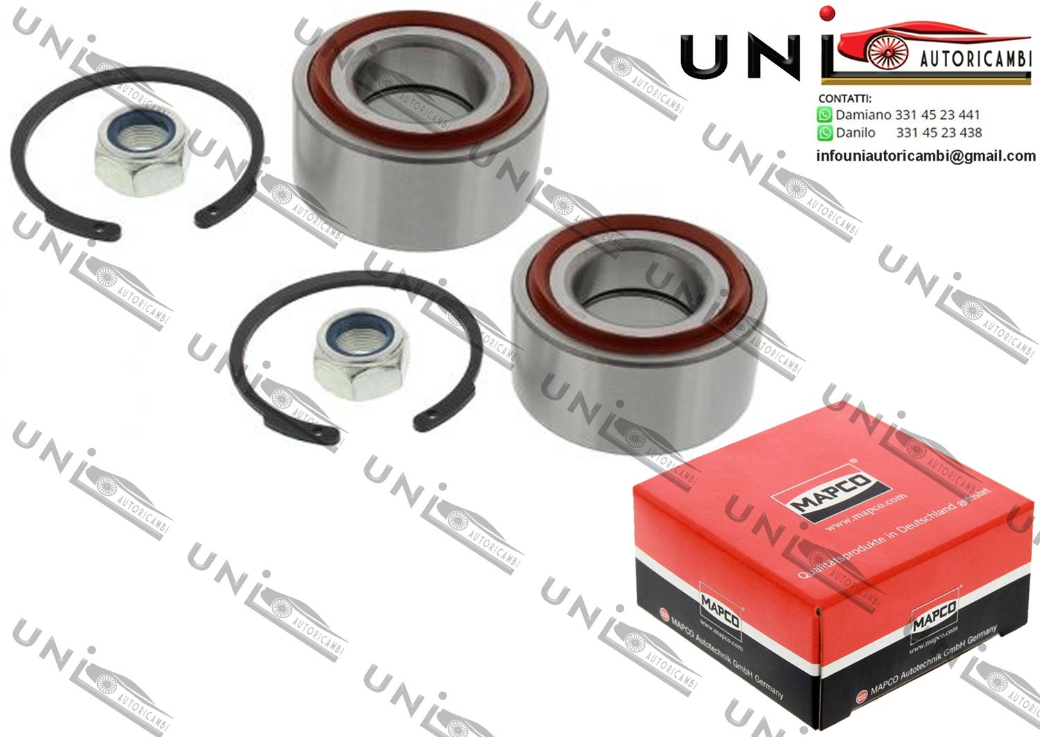 Kit Cuscinetto Ruota Assale / Opel Arena Combi / Furgonato da 1998 / Renault 20 / 30 da 1975 / Vauxhall Arena Combi / Van da 1998