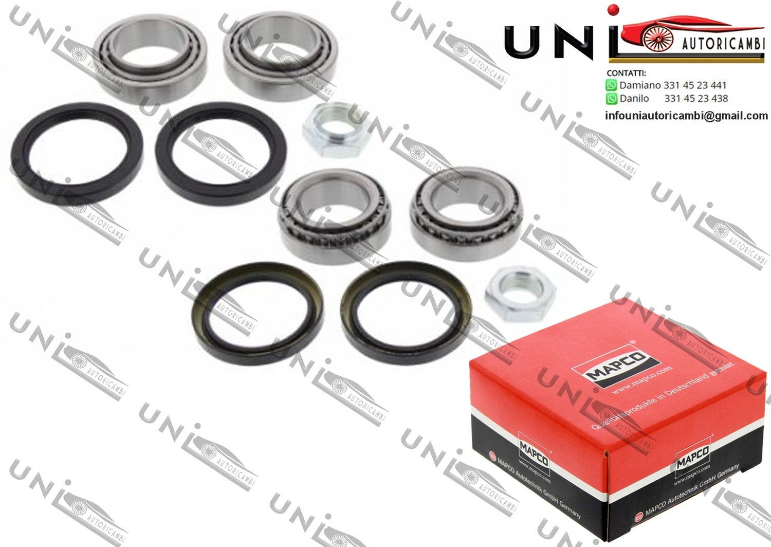 Kit Cuscinetto Ruota Assale Anteriore Bilaterale / Renault Master I Autobus / Furgonato da 1980