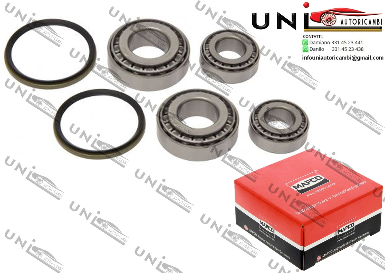 Kit Cuscinetto Ruota Assale Posteriore Bilaterale / Opel Arena Combi / Furgonato da 1998 / Renault Estafette da 1969 / Vauxhall Arena Combi / Van da 1998