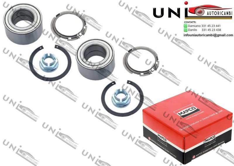 Kit 2 Cuscinetti Anteriori / Renault Clio Grandtour / III da 2005 / Renault Grand Scénic II da 2004 / Renault Modus / Grand Modus da 2004 / Renault Scénic II da 2003 / Renault Twingo II da 2008