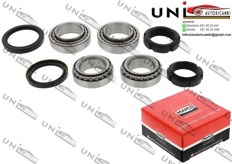 Kit 2 Cuscinetti Ruota Assale Anteriore Bilaterale Sinistro + Destro / Renault Master I Pianale piatto / Telaio da 1980