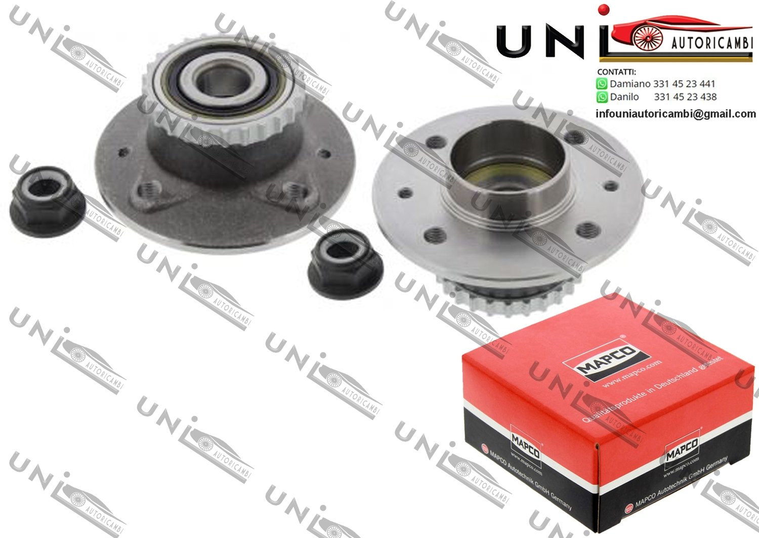 Kit Cuscinetto Ruota Assale Posteriore Bilaterale / Renault Kangoo / Rapid da 1997 ​