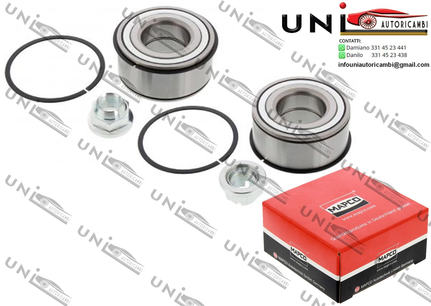 Kit Cuscinetto Ruota Assale Anteriore / Posteriore Bilaterale / Renault Clio II da 2000 / Renault Kangoo / Rapid da 2001 / Renault Megane Scenic da 1997 / Renault Scénic I da 2000