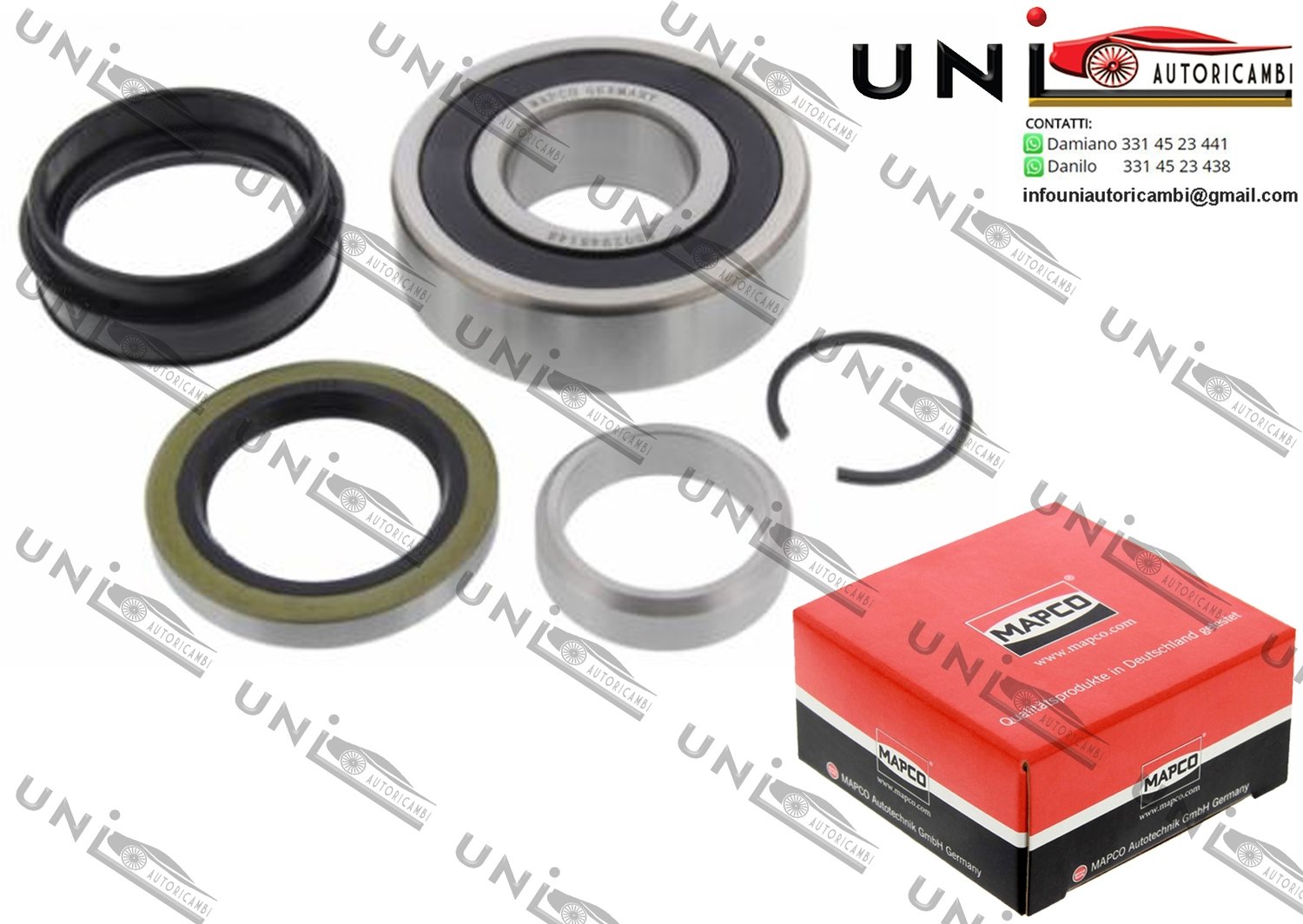 Kit Cuscinetto Ruota Assale Posteriore Bilaterale / Isuzu Trooper I / I Fuoristrada aperto / II / II Fuori. aperto / III / III Fuori. aperto da 1984 / Opel Monterey A / B da 1991