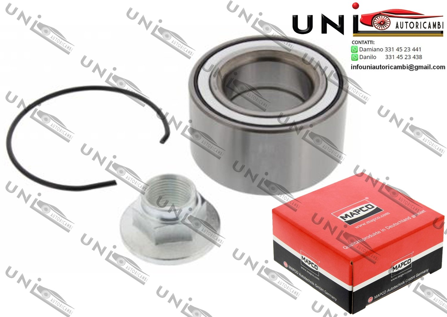 Kit Cuscinetto Ruota Assale Anteriore Bilaterale / Hyundai Atos / Prime da 1997 / Hyundai Coupe da 1996 / Hyundai Getz da 2002 / Hyundai i10 / i20 da 2007 / Kia Picanto da 2004