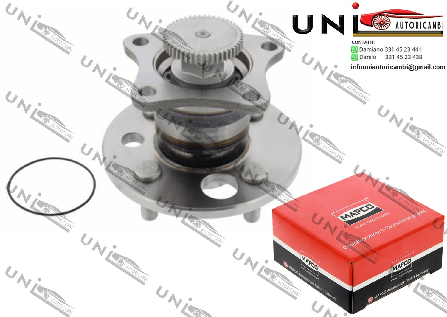 Kit Cuscinetto Ruota Assale Posteriore Bilaterale / Toyota Corolla / Compact / Liftback / Wagon da 1992