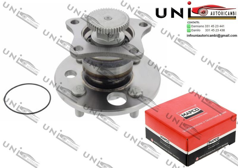 Kit Cuscinetto Ruota Assale Posteriore Bilaterale / Toyota Corolla / Compact / Liftback / Wagon da 1992