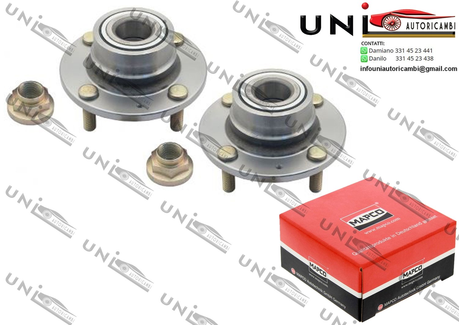 Kit Cuscinetto Ruota Assale Posteriore Bilaterale / Hyundai Elantra / Tre volumi da 2000 / Hyundai Matrix da 2001