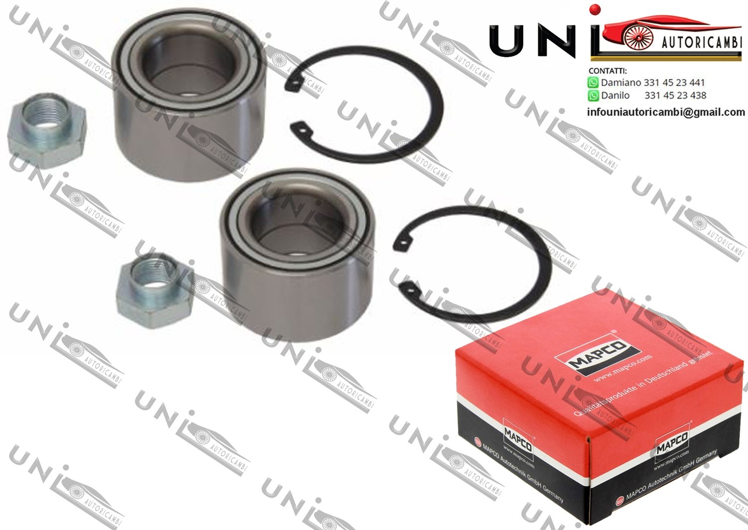 Kit Cuscinetto Ruota Assale Anteriore / Posteriore Bilaterale / Suzuki Alto da 2004 / Suzuki Ignis / II da 2000 / Suzuki Swift III da 2005 / Suzuki Wagon R / R+ da 1998