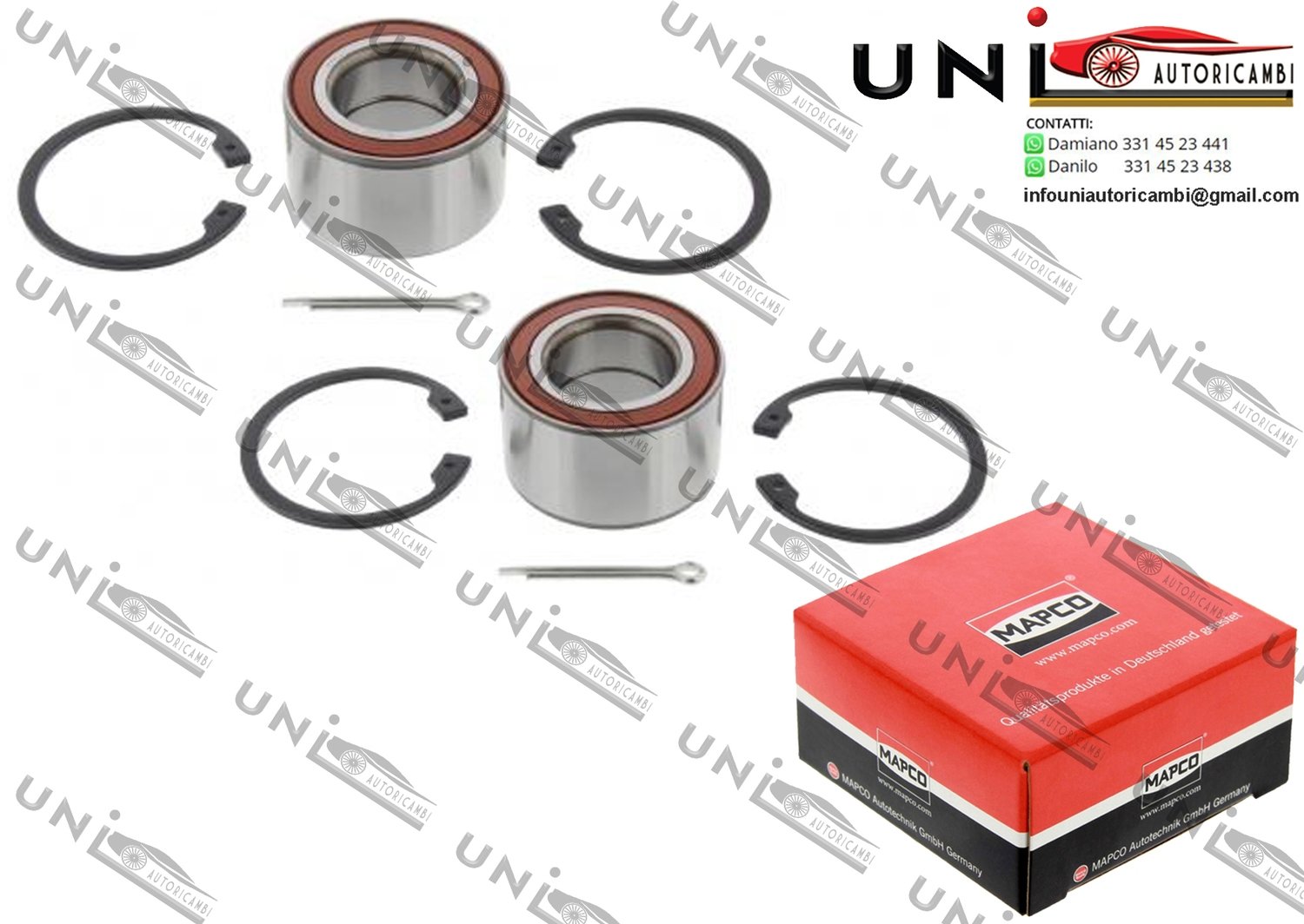 Kit 2 Cuscinetto Ruota Anterirori / Daewoo Cielo da 1994 / Daewoo Nexia / Tre volumi da 1995