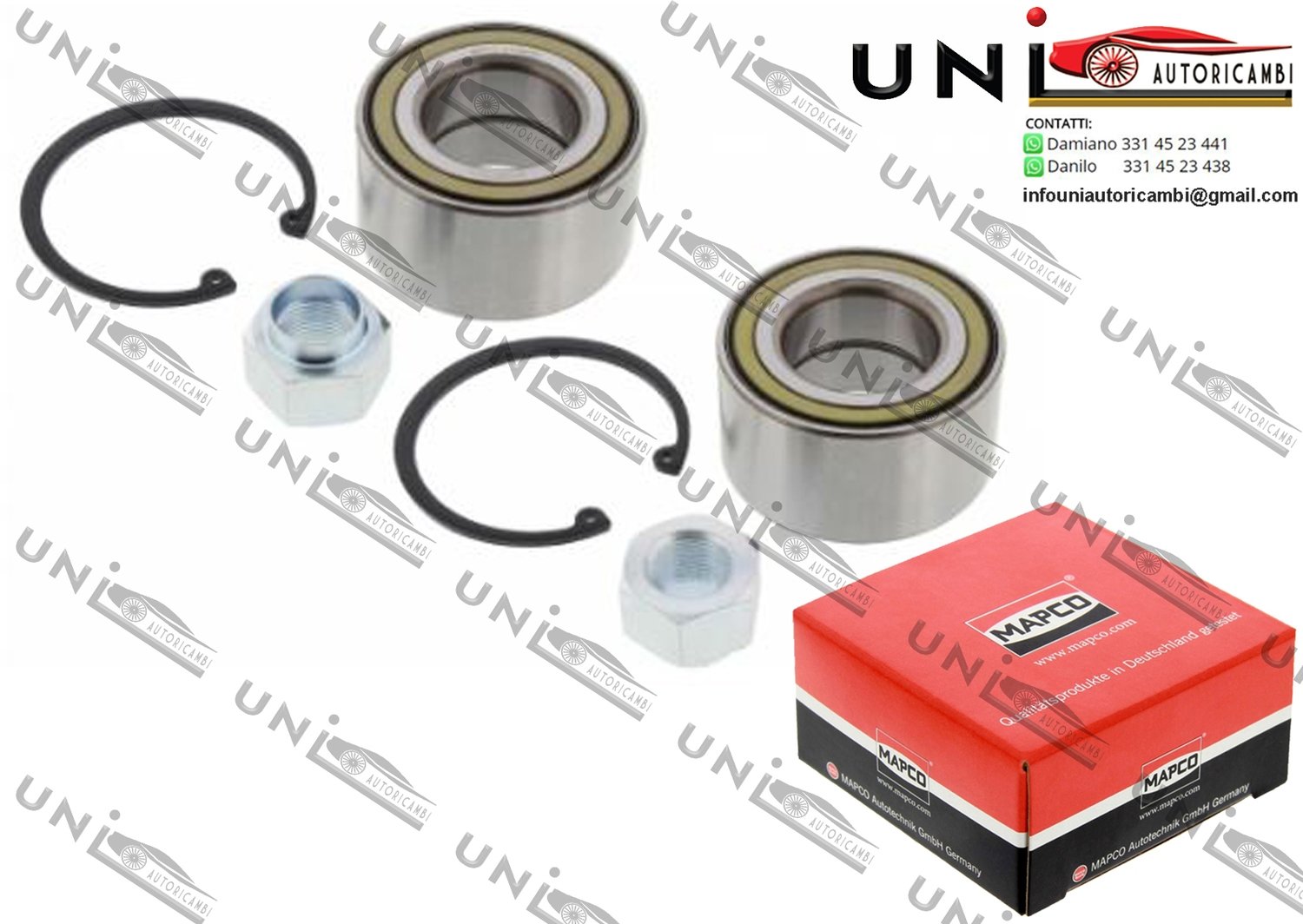 Kit Cuscinetto Ruota Assale / Chevrolet Lacetti da 2005 / Chevrolet Nubira Station wagon / Tre volumi da 2005 / Chevrolet Optra / Rezzo / Vivant da 2003 / Daewoo Nubira Tre volumi / Wagon da 2003