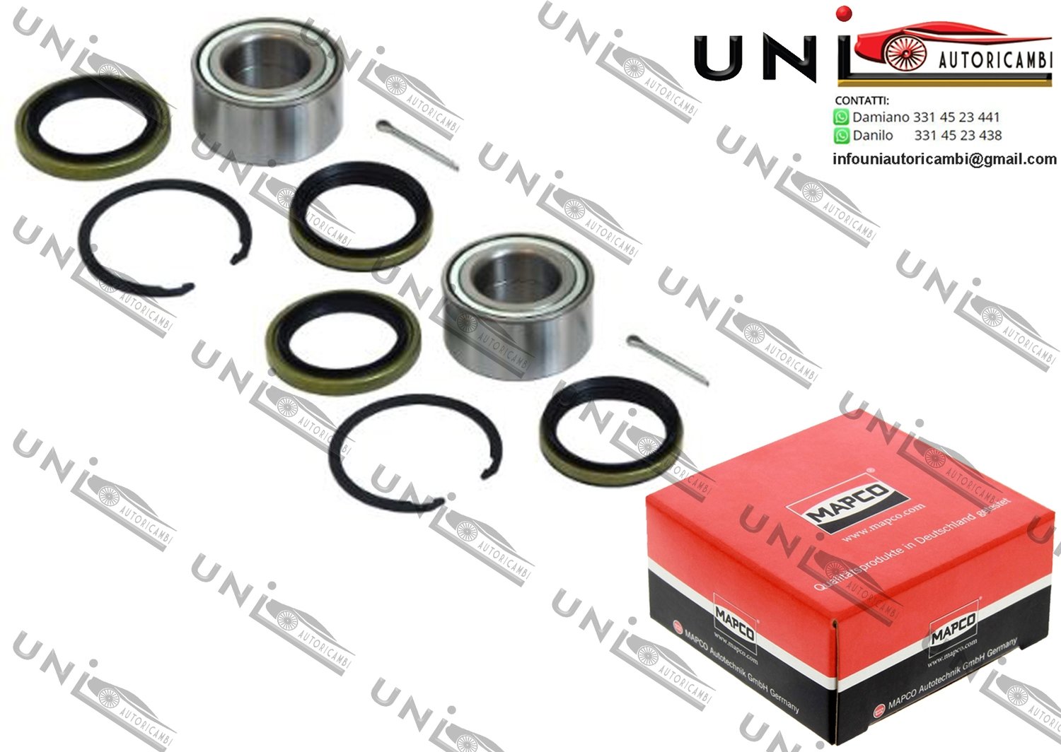 Kit Cuscinetto Ruota Assale / Mitsubishi Colt V da 1995 / Mitsubishi Lancer V Station wagon / VI da 1992 / Mitsubishi Pajero Pinin da 1999