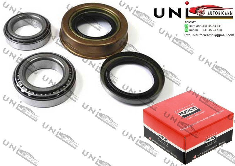 Kit Cuscinetto Ruota Assale Anteriore Bilaterale / Nissan Urvan Furgonato da 1981 / Nissan Urvan Autobus da 1982 / Ford Maverick Van da 1996 /  Nissan Cabstar da 1992 / Nissan Elgrand da 1995